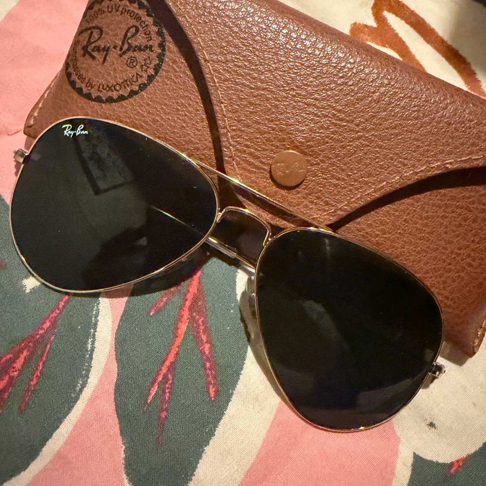 Ray-Ban Gold Frame Sunglasses